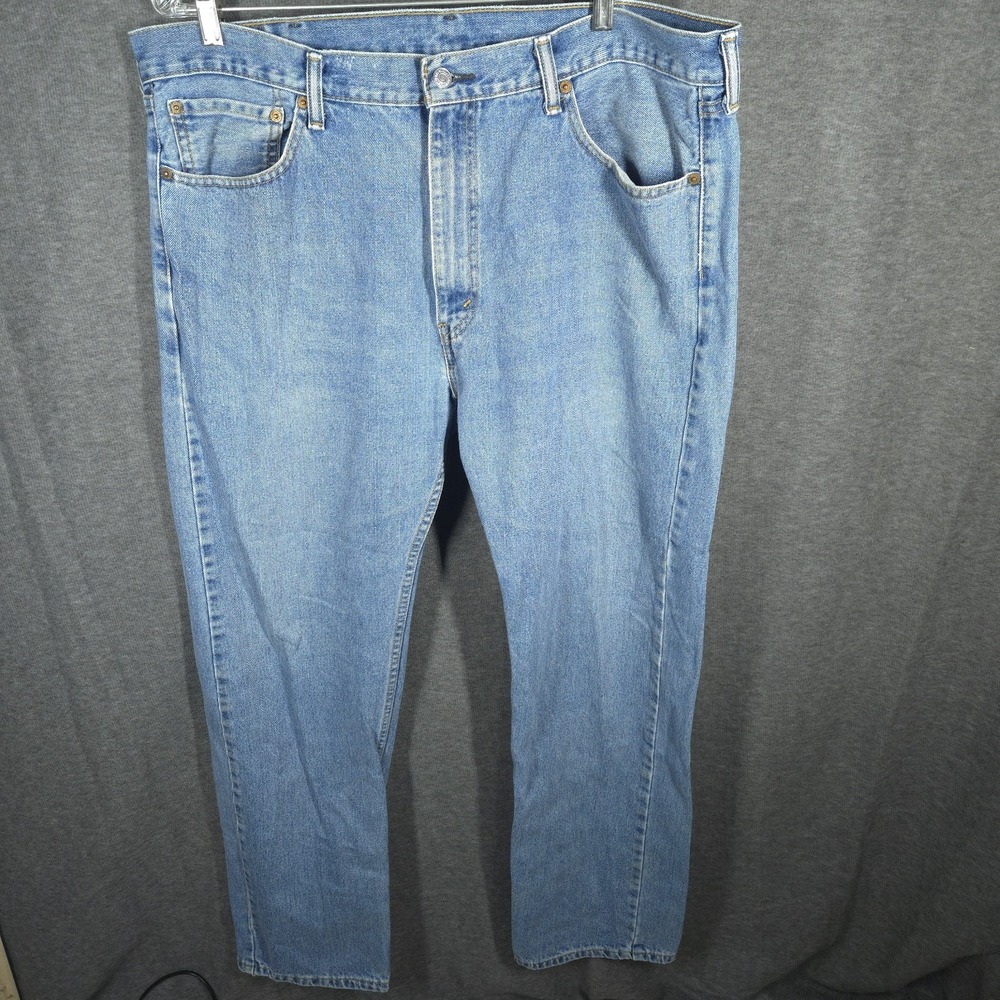 Vtg Y2K Levis 505 Jeans Mens 40x34 Light Wash‎ Straight Leg Made In Mexico